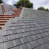 Tuiles de toit en ardoise noire naturelle, design traditionnel avec finition de surface fendue pour villas, meilleur prix aux Philippines
