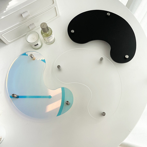<span class=keywords><strong>Plateau</strong></span> à pieds décoratif en acrylique en forme d'arche transparente pour lavabo de salle de bain, meuble-lavabo servant de table basse pour le salon - Product Image 2