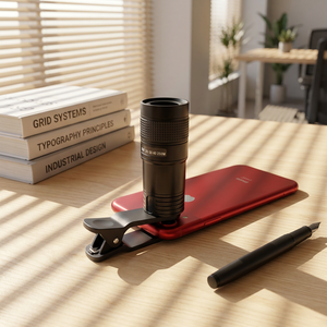 Objectif optique <span class=keywords><strong>zoom</strong></span> 8X 12X avec clip pour téléphone, sans angles morts, télescope pour téléphone, objectif de caméra téléobjectif universel à clipser, objectif HD - Product Image 1