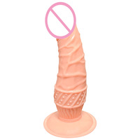 Juguete Sexual con Forma Única de Pene Simulado Color Piel para Mujeres, Masajeador Anal, Juguete Sexual para Adultos