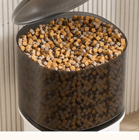 Distributeur automatique de nourriture pour animaux de compagnie 4L, commande par bouton, minuterie, alimentation par piles, anti-blocage, nourriture lyophilisée pour chats et chiens de petite et moyenne taille