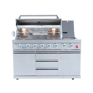 Parrilla <span class=keywords><strong>de</strong></span> barbacoa <span class=keywords><strong>de</strong></span> Gas para exteriores <span class=keywords><strong>de</strong></span> diseño moderno con horno <span class=keywords><strong>de</strong></span> Pizza, quemador lateral, nevera para diversión familiar, cocina <span class=keywords><strong>de</strong></span> <span class=keywords><strong>esquina</strong></span> al aire libre - Product Image 6