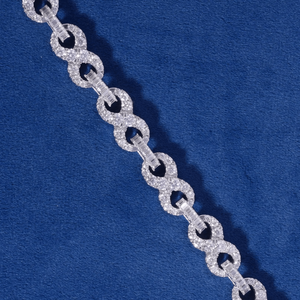 Bracelet de luxe en argent sterling 925 avec maillons cubains glacés, moissanite VVS, maillons baguette infinis de 10 mm, qualité supérieure - Product Image 2