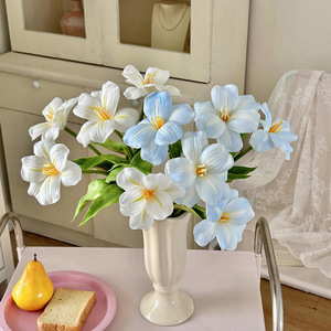 Tulipani artificiali tulipani aperti di san valentino pasqua festa della mamma decorazione da parete rose di schiuma in lattice resistente - Product Image 1