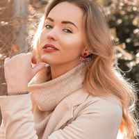 Anting Salju Natal Baru, Anting Manik-Manik Berwarna dengan Hiasan Bunga dan Pita Natal