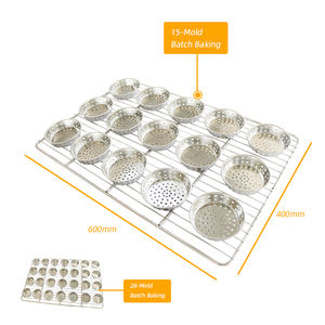 Plateau de cuisson professionnel personnalisé <span class=keywords><strong>en</strong></span> acier inoxydable perforé pour tartes et moules à coquilles de tartes aux œufs - Product Image 6