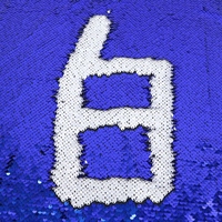 Tissus à paillettes bicolores Nanyee Textile, bleu royal et blanc, à motif rond