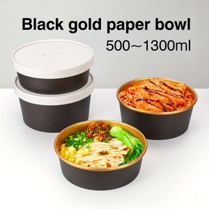 Vente en gros de contenants empilables personnalisés pour le chauffage <span class=keywords><strong>au</strong></span> <span class=keywords><strong>micro</strong></span>-ondes en papier kraft écologique pour la soupe la salade les collations bols alimentaires - Product Image 2