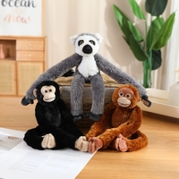 Peluche Famille Mère-Enfant à Bras Longs (Singe/Paresseux/Lémur/Orang-outan) en Coton Biologique et Coton PP Ultra Doux Anti-Stress