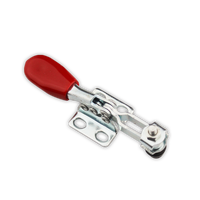 Pince à genouillère en acier laminé à froid avec poignée recouverte de caoutchouc, 80 °   Ouverture,90 °   Bras de pression, hauteur de serrage réglable, zingué