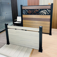Clôture WPC, Poteau WPC, Vente en Gros, Panneau de Jardin Extérieur en Vinyle PVC Écologique, Haute Qualité, Résistant aux Intempéries, Installation Facile pour la Maison