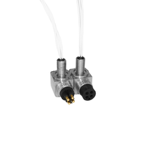 Conector Submarino IP68 de Ángulo Recto, Resistente al Agua, con Recubrimiento Dorado, para Cableado Marino, ROV, Cable de Alimentación Submarino, 6 Pines
