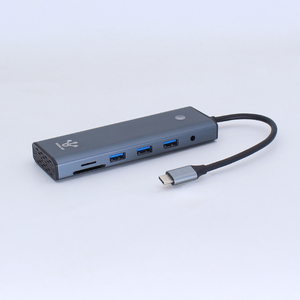 Hub 10 en 1 Tipo <span class=keywords><strong>C</strong></span> a 4K30HZ <span class=keywords><strong>HDMI</strong></span> VGA adaptador RJ45 <span class=keywords><strong>Lan</strong></span> Ethernet SD TF PD USB3.0 Audio Video <span class=keywords><strong>USB</strong></span> <span class=keywords><strong>C</strong></span> Hub para accesorios de computadora - Product Image 4