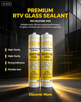 Scellant en silicone à base d'acétate RTV, scellant acide pour verre, pour la construction de portes et fenêtres