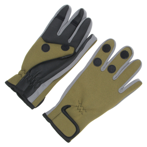 Gants de pêche imperméables en néoprène multi-usages à trois doigts pour le froid, avec fermeture réglable au poignet - Product Image 1