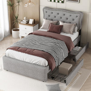 A <strong>Beautifully</strong> Designed Modern Minimalist-style Upholstered <strong>Bed</strong> with Storage Space. - Product Image 3