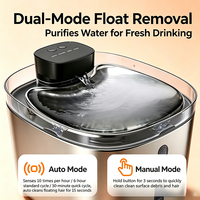 Fontaine à eau pour animaux de compagnie en acier inoxydable 5L, distributeur d'eau automatique à circulation continue, modes de sortie multiples pour chats, chiens, accessoires pour animaux de compagnie