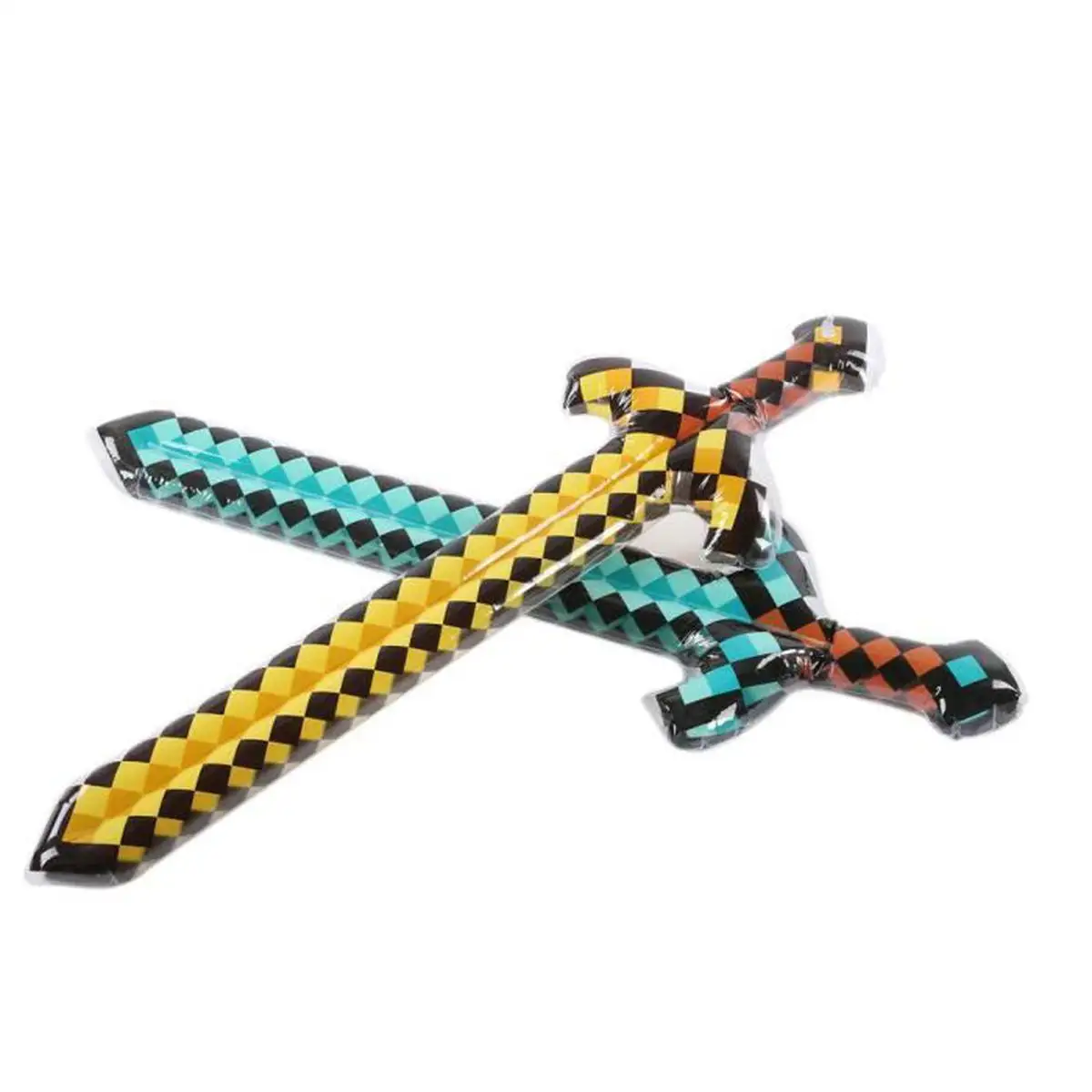 Pedang mainan tiup anak-anak lainnya dengan pola piksel transparan mainan anak