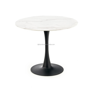 Design semplice <span class=keywords><strong>tavolo</strong></span> da <span class=keywords><strong>cucina</strong></span> a tulipano semplice MDF <span class=keywords><strong>in</strong></span> <span class=keywords><strong>legno</strong></span> gamba <span class=keywords><strong>in</strong></span> metallo bianco <span class=keywords><strong>tavolo</strong></span> da pranzo <span class=keywords><strong>con</strong></span> piedistallo - Product Image 6