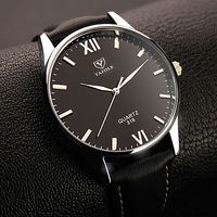 Yazole — montre à quartz pour hommes, disponible en grand couleurs, bracelet en cuir vive, étanche, affichage analogique, Simple, fabricants, 318
