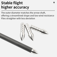 Pointe de flèche SPG Archery, durable, 6,2 mm, en acier inoxydable, pour flèches en carbone, accessoires de chasse et de tir sur cible