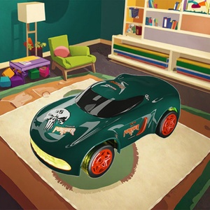 Mini-voiture de drift télécommandée Q197 à l'échelle 1/64 avec 6 couleurs de lumière intégrées et câble USB inclus - Product Image 3