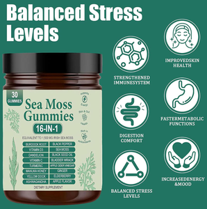 OEM - Gommose di Muschio Marino 16-in-1 di Alta Qualità, <span class=keywords><strong>Integratori</strong></span> <span class=keywords><strong>Multivitaminici</strong></span> in Gommose di Alghe - Product Image 2