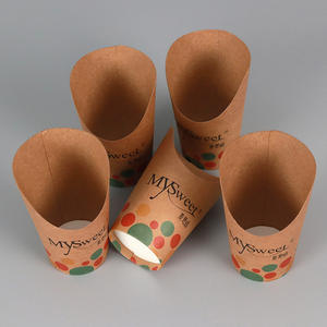 Vasos de Papel Desechables con Logotipo Personalizado, Vaso de Papel Gobelet En Papier Snack <span class=keywords><strong>Take</strong></span> <span class=keywords><strong>Away</strong></span> Hot Food, Vaso de Papel para Chips de Pollo - Product Image 1