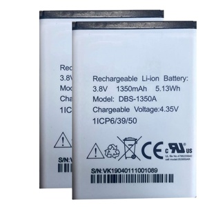 Batterie externe rechargeable Li-polymère, compatible avec le <span class=keywords><strong>téléphone</strong></span> portable <span class=keywords><strong>Doro</strong></span> DBS-1350A, 3.8V, 5,13 wh - Product Image 2