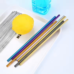 Pajitas ecológicas reutilizables de 150-215mm de metal dorado y plateado, Pajita de acero inoxidable 304 para XIII Kings <span class=keywords><strong>Au</strong></span> <span class=keywords><strong>Vodka</strong></span> Walder's - Product Image 3