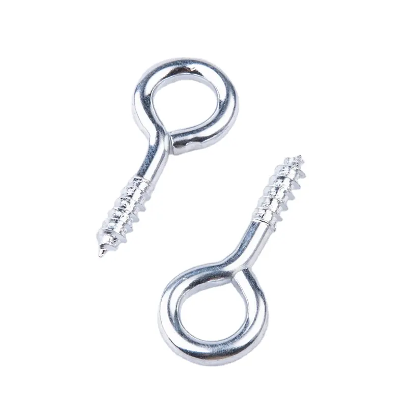 Taily wholesale plated bent wire eye hook 1# 2# 4# 6# self tapping 1/4 stainless steel eye lag screw