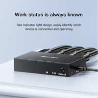 SAMZHE Commutateur 3-en-1 4K/30Hz V1.4 Haute Définition 1+3 pour PC, Boîtier Intelligent, Téléviseur, Moniteur, Projecteur