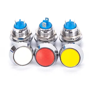 12MM metal miniature latching push button switch small shaped button welding leg a normally open