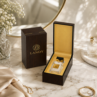 Boîte à parfum en bois MDF de luxe gravée au laser avec insert personnalisé, emballage haut de gamme pour les marques de parfums arabes Oud, cadeaux