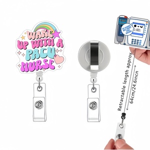 ที่หนีบป้ายชื่อแบบยืดหดได้ ลายการ์ตูนน่ารัก สำหรับพยาบาล แพทย์ นักศึกษา ผู้ช่วยแพทย์ เพื่อนร่วมงาน อุปกรณ์เสริมสำหรับทำงาน - Product Image 2