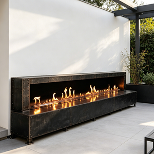 <span class=keywords><strong>Cheminée</strong></span> à éthanol de table design, portable, à flamme réelle, brûleur réglable, protection de sécurité pour café, restaurant, bar, salle à manger - Product Image 3