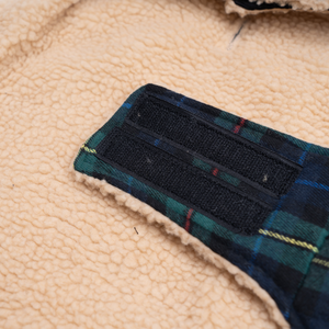 Manteau pour chien Tartan simplement peluches plaid rembourré populaire personnalisé extérieur en gros polyester hiver chien harnais manteaux