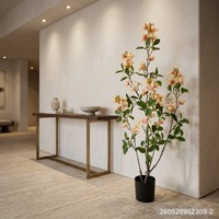 Pohon Gardenia Buatan 90cm dalam Pot, Tanaman Bunga Palsu Berbunga, Plastik, Dekorasi Rumah, Hotel, Pernikahan