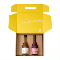 Boîte d'expédition personnalisée en papier kraft pour bouteille de vin avec inserts séparateurs