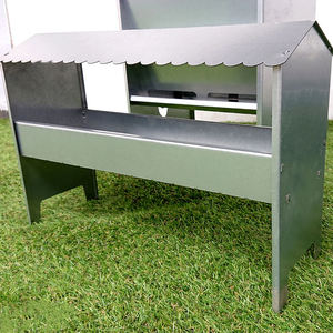 JH-Mech Comederos para pollos con techo A prueba <span class=keywords><strong>de</strong></span> herrumbre Diseño único duradero Comedero para pollos <span class=keywords><strong>de</strong></span> acero galvanizado mediano - Product Image 4