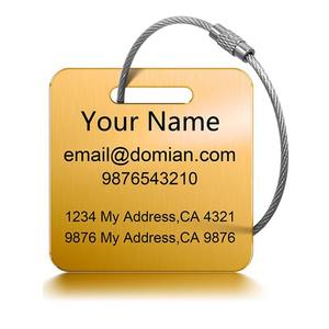 Custom Luxury Metal Anti-Loss Backpack Tag Waterproof Cross-Border Name ID Printed Airport <b>Luggage</b> Tag - Product Image 3