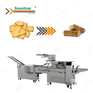 automatic sandwich biscuits cookie on edge flowpack flow pillow packing machine suppliers