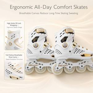 Patins à roulettes plats professionnels pour adultes, style campus, avec tige en microfibre et semelle extérieure en TPR, modèle Terminator, unisexe, pour débutants - Product Image 4