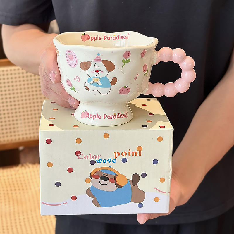 ถ้วยเดี่ยวสีชมพู