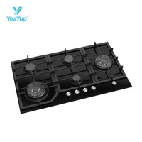 Table de cuisson à gaz multi-fonctions efficace, puissance de feu stable, cuisinière à gaz encastrable CE OEM