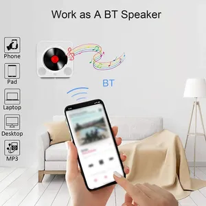 Xách Tay Máy nghe nhạc <span class=keywords><strong>CD</strong></span> với cho <span class=keywords><strong>bluetooth</strong></span> loa màn hình LED Tường mountable IR điều khiển từ xa FM Radio-Stereo máy nghe nhạc - Product Image 3