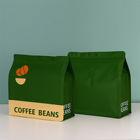 Sachets refermables en papier kraft brun et blanc, debout, pour aliments en poudre, thé, café, emballage, sachets à fermeture éclair