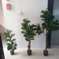 Vente en gros de plantes vertes artificielles très demandées : Ficus Carica en pot, Feuilles de Violon, Arbre Banyan, Décoration intérieure, Arbres artificiels