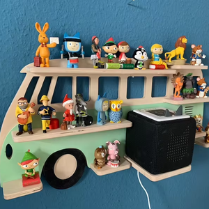 Étagère autoportante en bois massif éco-responsable BSCI pour Toniebox, figurines Tonie, rangement magnétique pour 20 à 50 Tonies, pour la maison - Product Image 1