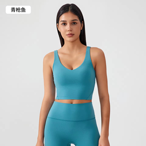 Sujetador Deportivo con Logotipo Personalizado en 15 Colores, Escote en V, Espalda Descubierta, con Relleno Fijo, para Yoga, Fitness, Entrenamiento Atlético - Product Image 4